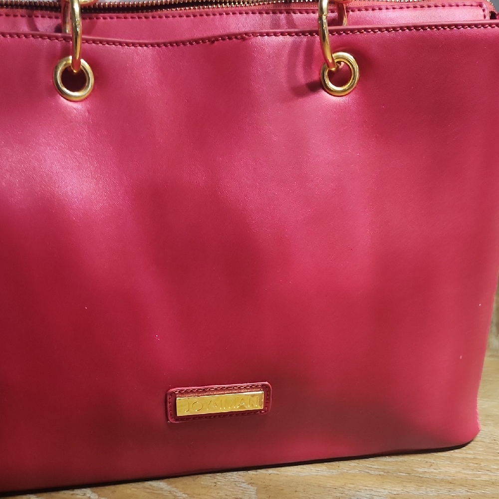 Chic DKNY Pink Tote with Gold Details